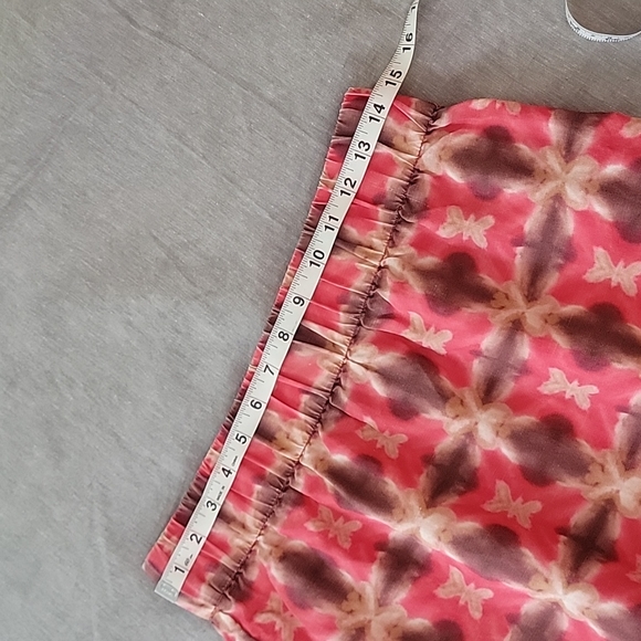 J Crew Wednesday Tie Dye Mini Skirt Ikat Print Pull On Silk Linen - Picture 11 of 13